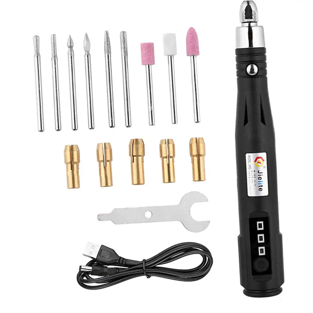 Mini Sander Grinder Kit 3-speed Rotary Polishing Pen Tool for Art Carving DIY Jewelry and Glass Quake