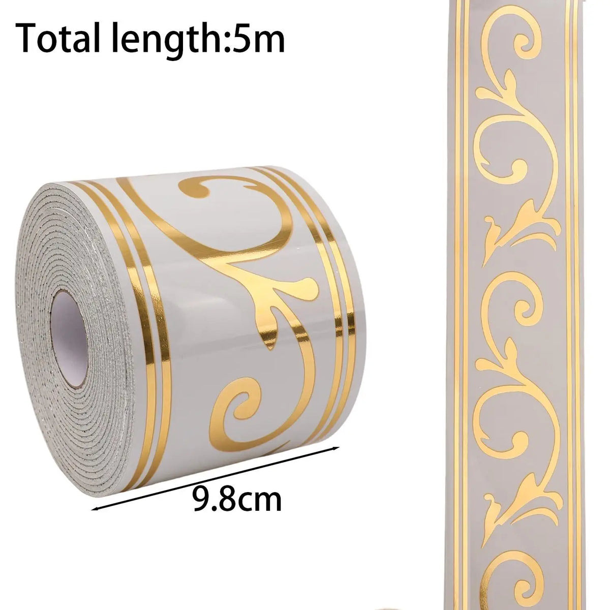 Soft Foam Skirting Board Wall Sticker Anti Collision Self Adhesive PVC Wallpaper DIY Decoration for Kitchen Bedroom Living Room Quake 03 9.8cmx5m