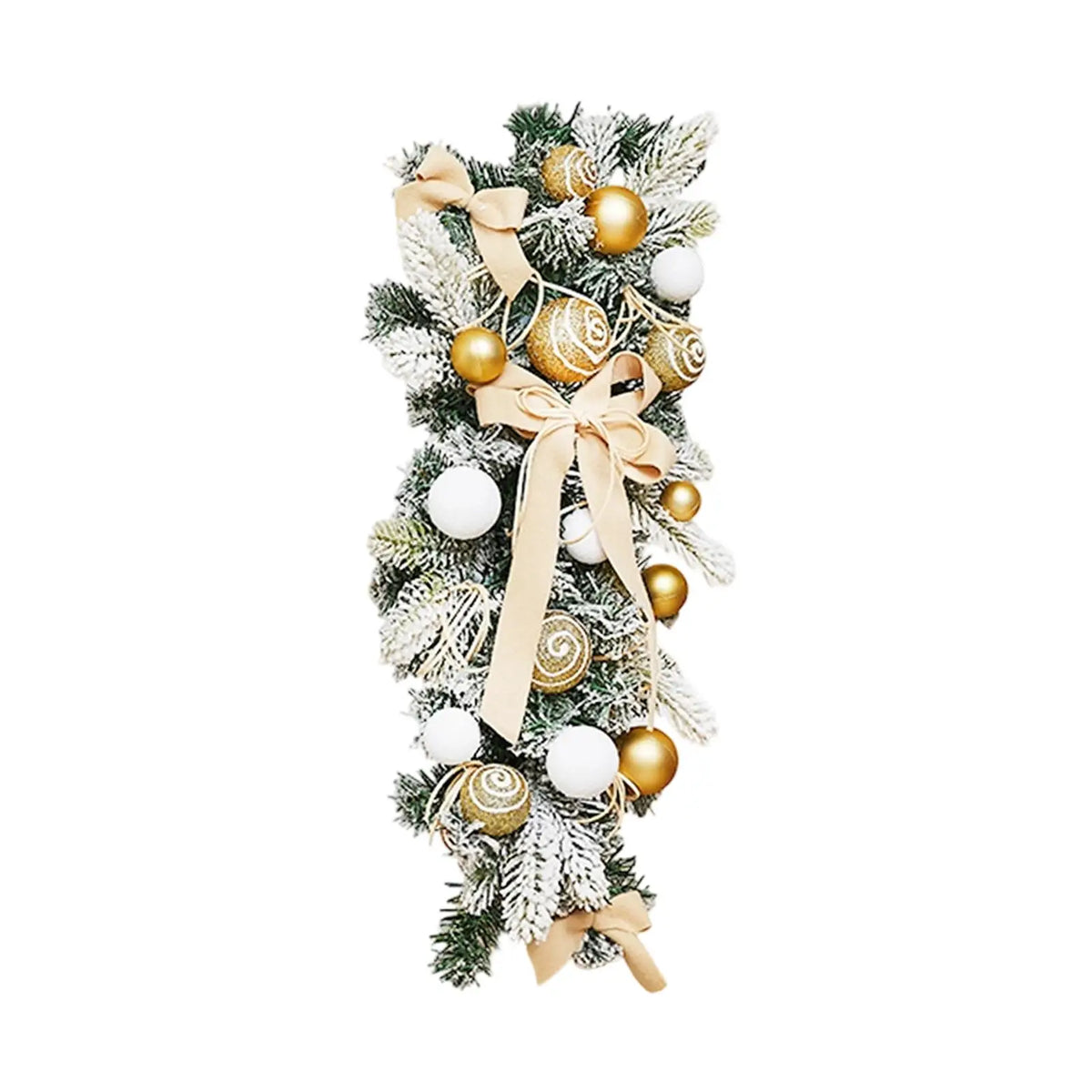 Decorative Artificial Christmas Wreath Prelit Stairway Swag PVC PE for Outdoor Indoor Garden Decor Quake