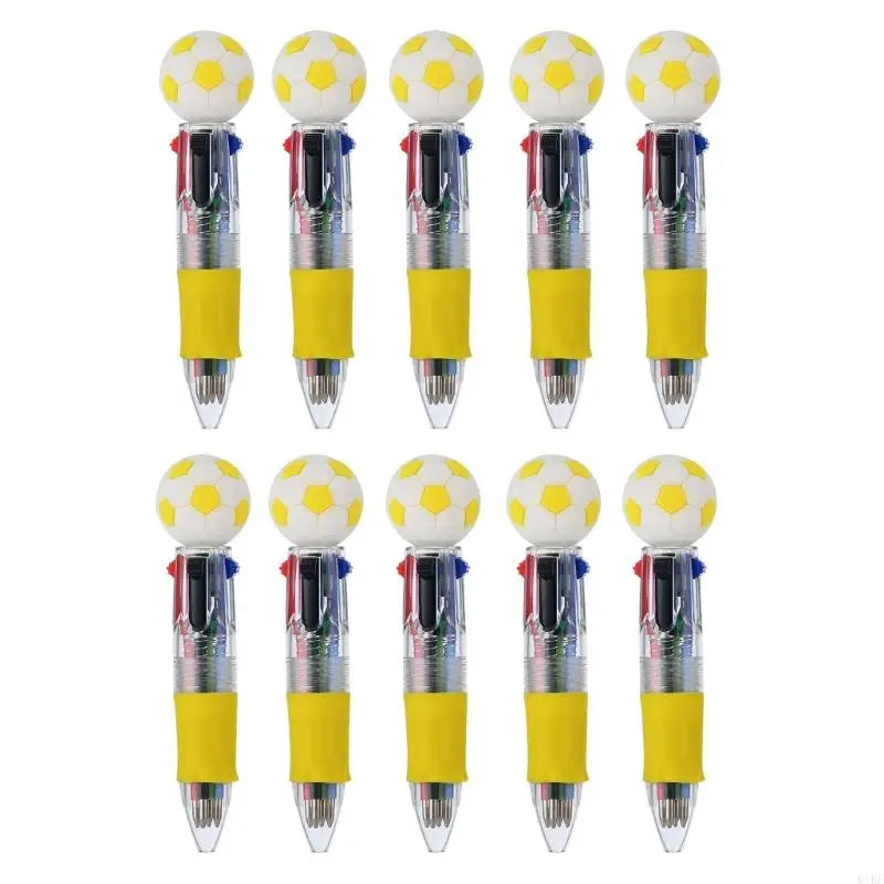 Multicolor Ballpoint Pen 4 Colors in Retractable Rainbow Pen for Class Office, Ballpoint Pen for School Students K1KF Quake Yellow CN 20PCS