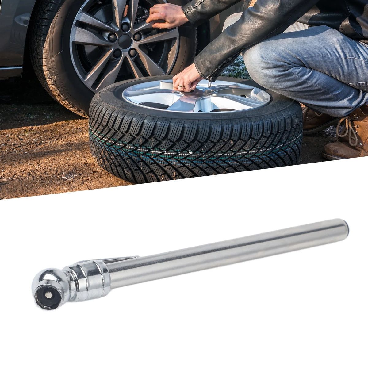 Portable tire pressure gauge pen metal tire pressure tester quick and reliable pressure checking for car tires Quake A