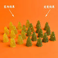 20Pcs Resin Fairy Garden Decor Craft Cabochon Change Color Christmas Tree Miniature Figurines DIY Dollhouse Desk Home Decoration Quake tree