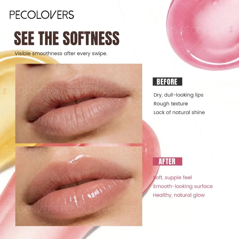 1PC Fruit Honey Pot Lipstick Can Moisturize Lips for A Long Time and Can Be Applied Repeatedly To Nourish Lips and Make Up Lips Quake