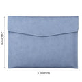 1pc Faux Leather Document Bag Business Information Bag A4 Folder Portable Storage Bag for School & Office Supplies Quake Blue