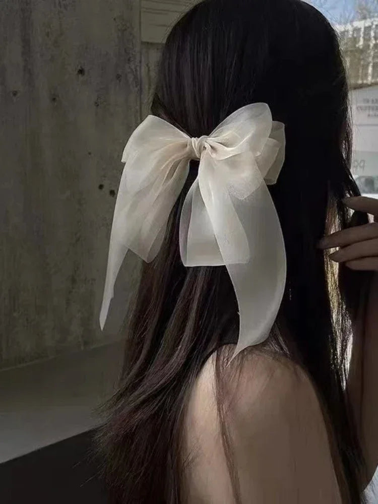 Glitter Flash Drill Tassel Bow Hairpins Bowknot Hair Clips Girls Satin Butterfly Barrettes Duckbill Clip Kids Hair Accessories Quake
