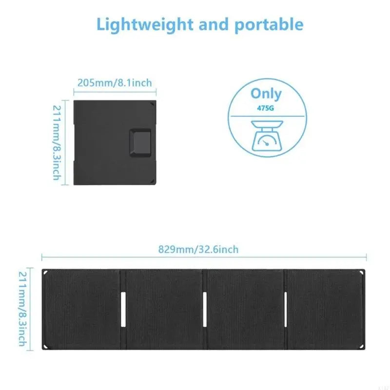 Foldable Solar Charging Panel 30W Portable USB C and USB A Energy Array for Phones Backup Batteries Camping Travel K1KF Quake