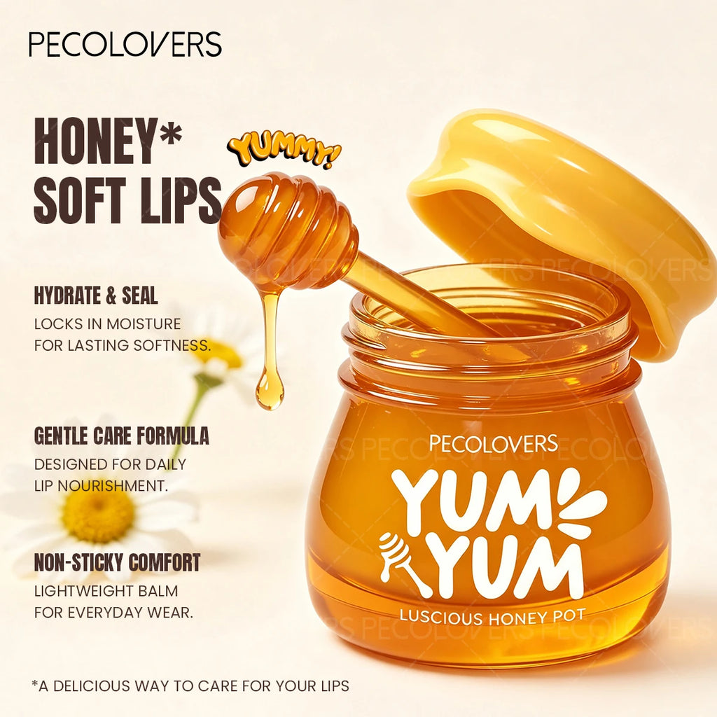 1PC Honey Pot Lipstick Can Moisturize Lips for A Long Time. It Can Be Overlapped and Applied To Nourish Lips and Lip Cosmetics Quake