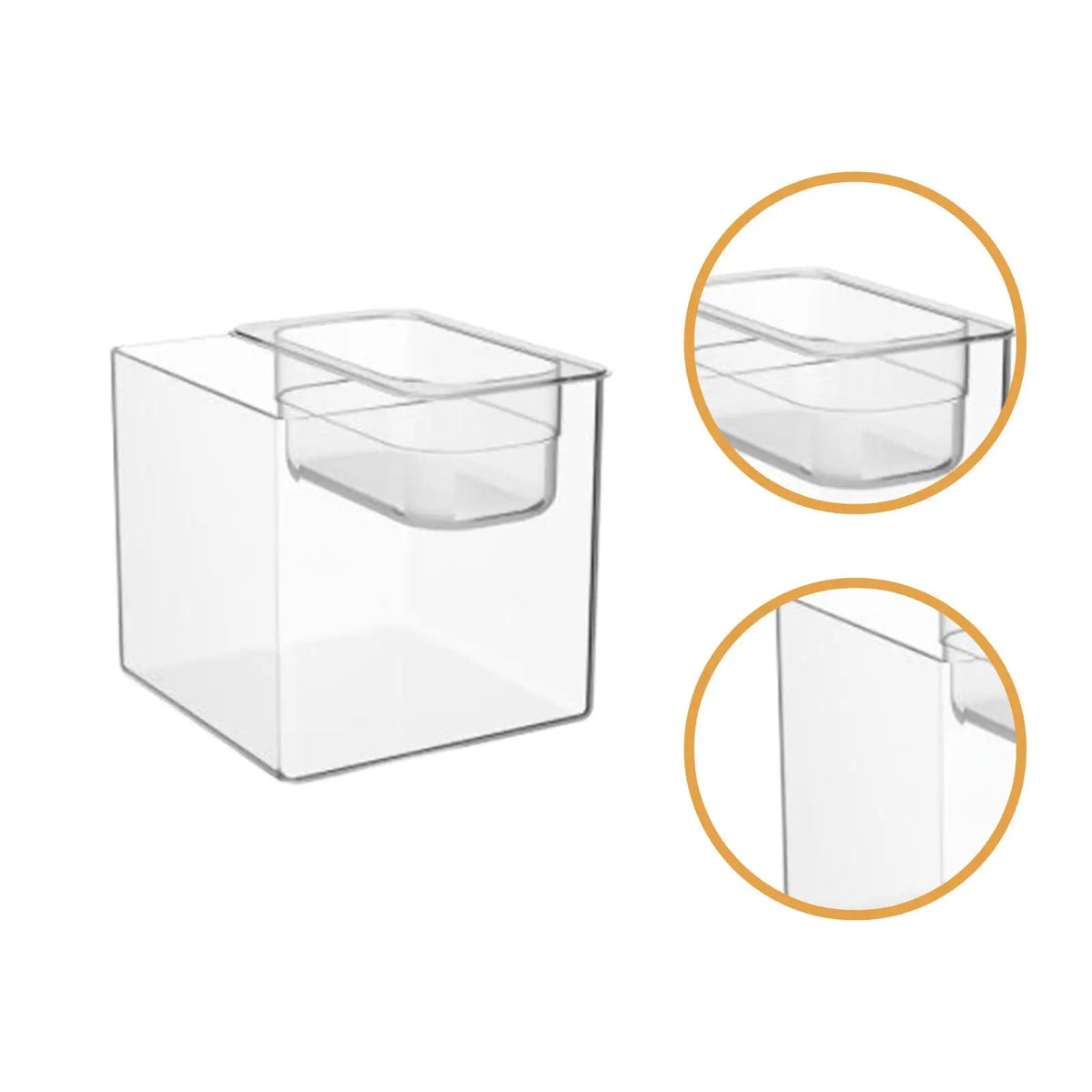 Small Square Box Fish Tank PET Acrylic Mini Aquarium Set Clear Bowl for Cats Desktop Decor Centerpiece Quake