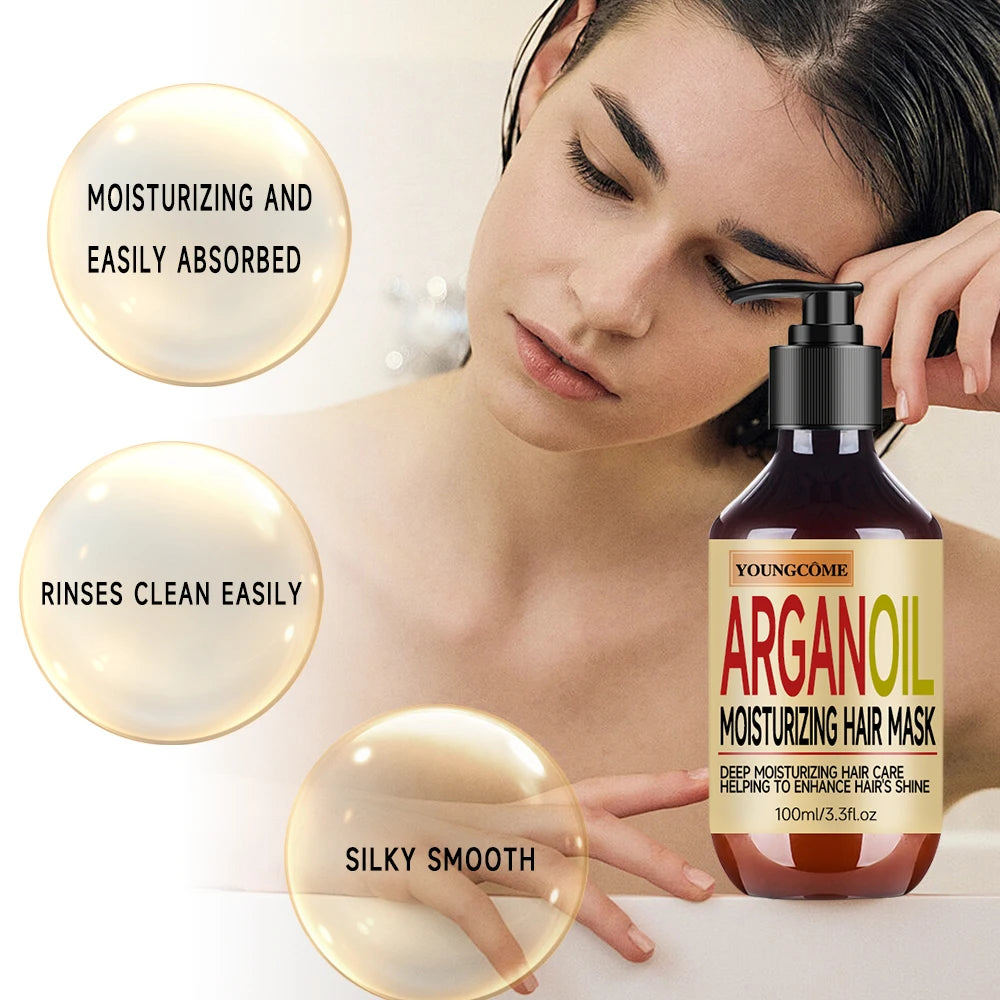 100ML Morocco curl styling cream, professional hair care facial mask,Revitalizes hair's beauty,suitable for all hair qualities Quake