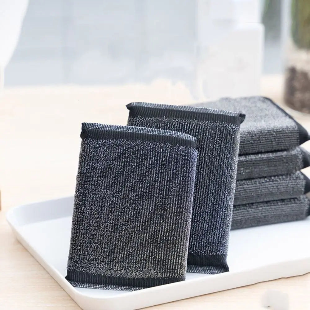 Sponge Washing Pads Stainless steel wire Reusable Dishes Scrub Sponges Decontamination Non-Scratch Dishwashing Sponge Quake
