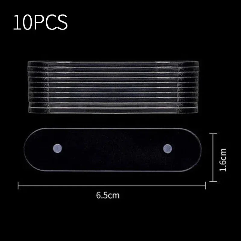 vvocci 10/20/30 Pcs Transparent Acrylic Nail Display Stand with Magnetic Practice Tips Holder for Gel Polish Manicure Tools Quake M475 10PCS