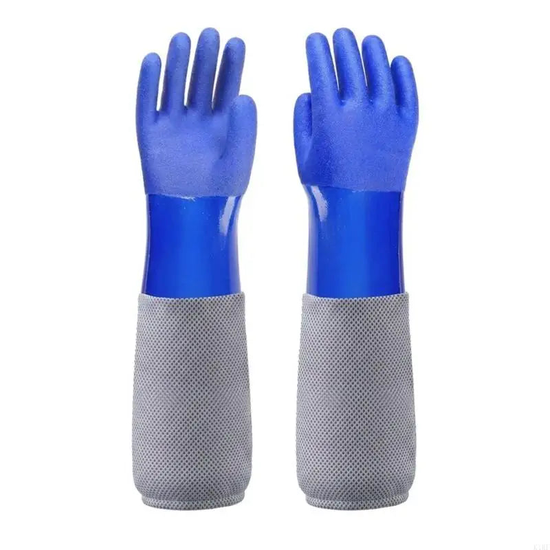 Protective Beekeeping Gloves with Long Sleeve, 17.72 In Rubber Hand Coverage for Yard Tasks, Frame Handling and Garden Work K1KF Quake