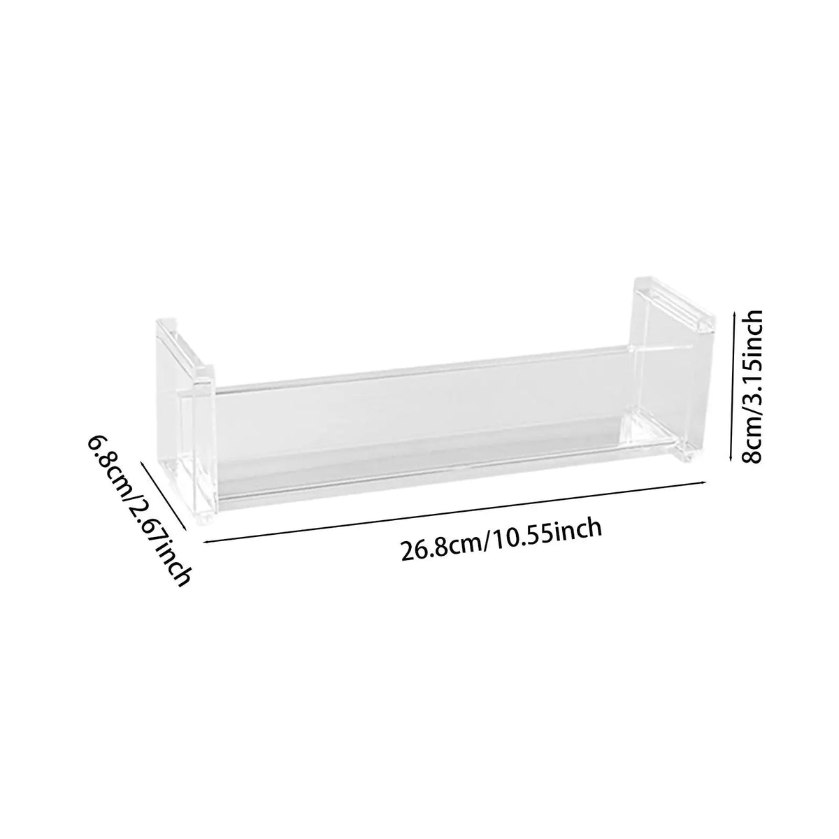 4 Pieces Clear Display Rack Transparent Simple Storage Organizer Cosmetics Storage Rack for Living Room Countertop Cupboard Quake