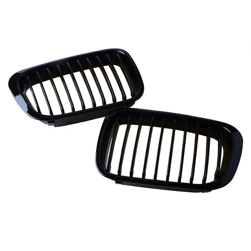 For BMW 3 Series E46 4 Doors 1998-2001 2x Car Grille Front Kidney Grill Single Line Style 51138208489 51138208490 Decoration Quake