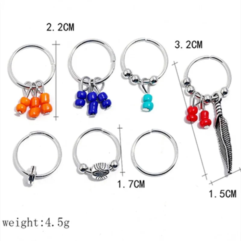 Hair Braid Rings & Pendant Beads Set – DIY Dreadlock Accessories