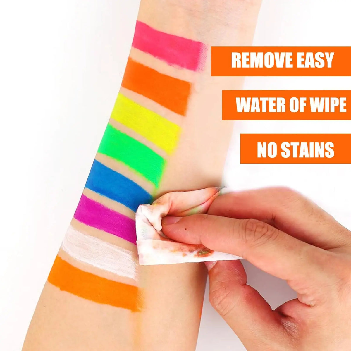 8 Color 25ml UV Neon Face Body Paint Neon Fluorescent Glow Safe Body paint For Festivals Parties Halloween Makeup Festival Party Quake