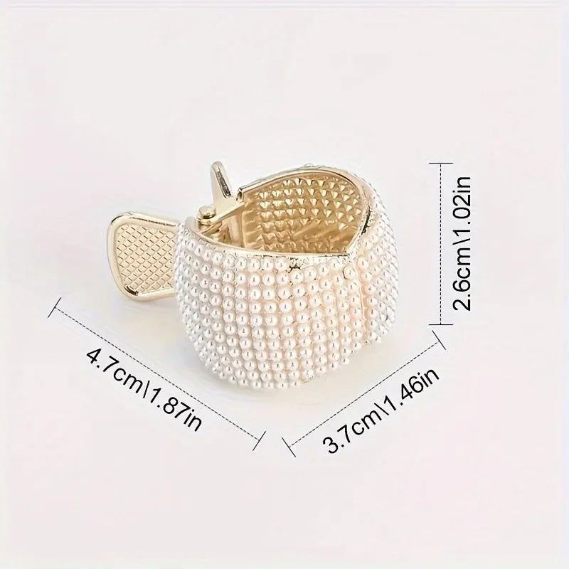 Korean New Rhinestone hair clip claw clamp Gypsy Hairpin High Ponytail Women's Hairpin Back Head Alloy Shark Clip Quake