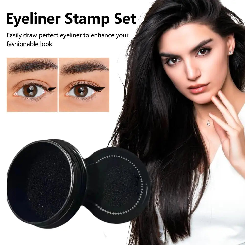 Double Ended Eye Eyeliner Stamps Set Eye Shadow Cosmetic Easy To Color Eye Liner Stamping Stencil Accessories Lash Make Up Tools Quake