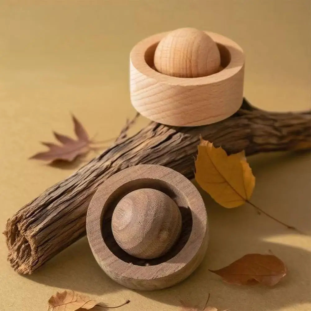 Wood Essential Oil Diffuser, Mini Sphere Shaped Wooden Aromatherapy Diffuser, Small Round Oil Diffuser for Home Office Car Inter Quake