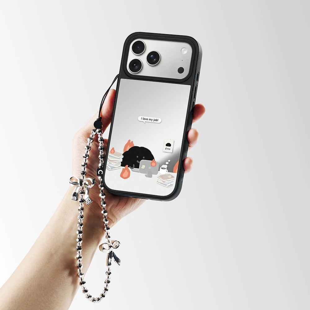 6082520 Mirror Surface Magnetic Phone Case Cover for IPhone 12 13 14 15 16 17 18 Pro Max Case Quake
