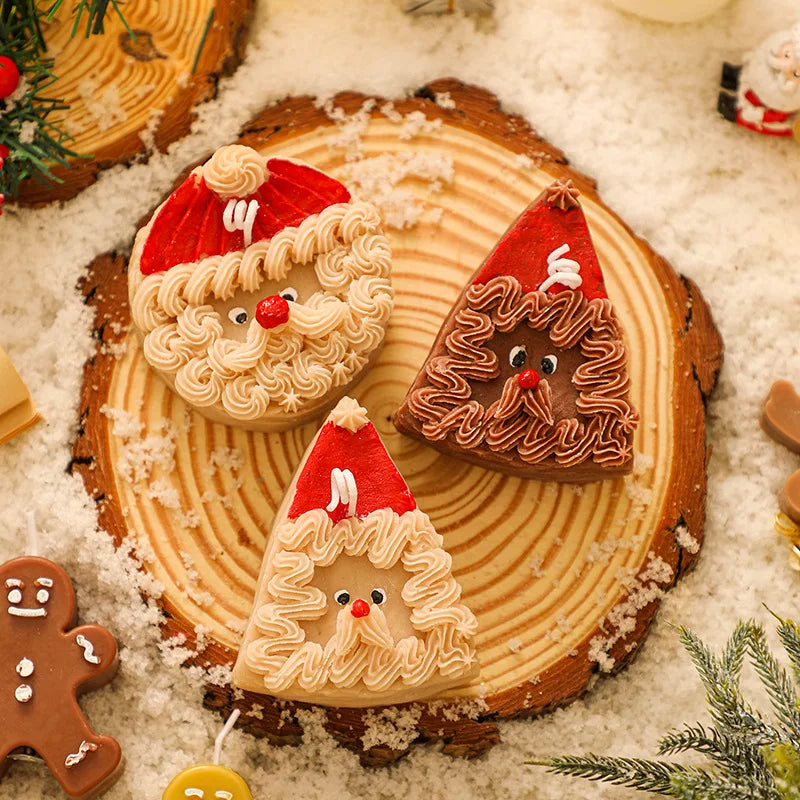 1pc Christmas Atmosphere Cute Small Gifts Aromatherapy Candles Souvenirs Creative Handmade Santa Claus Candles Quake