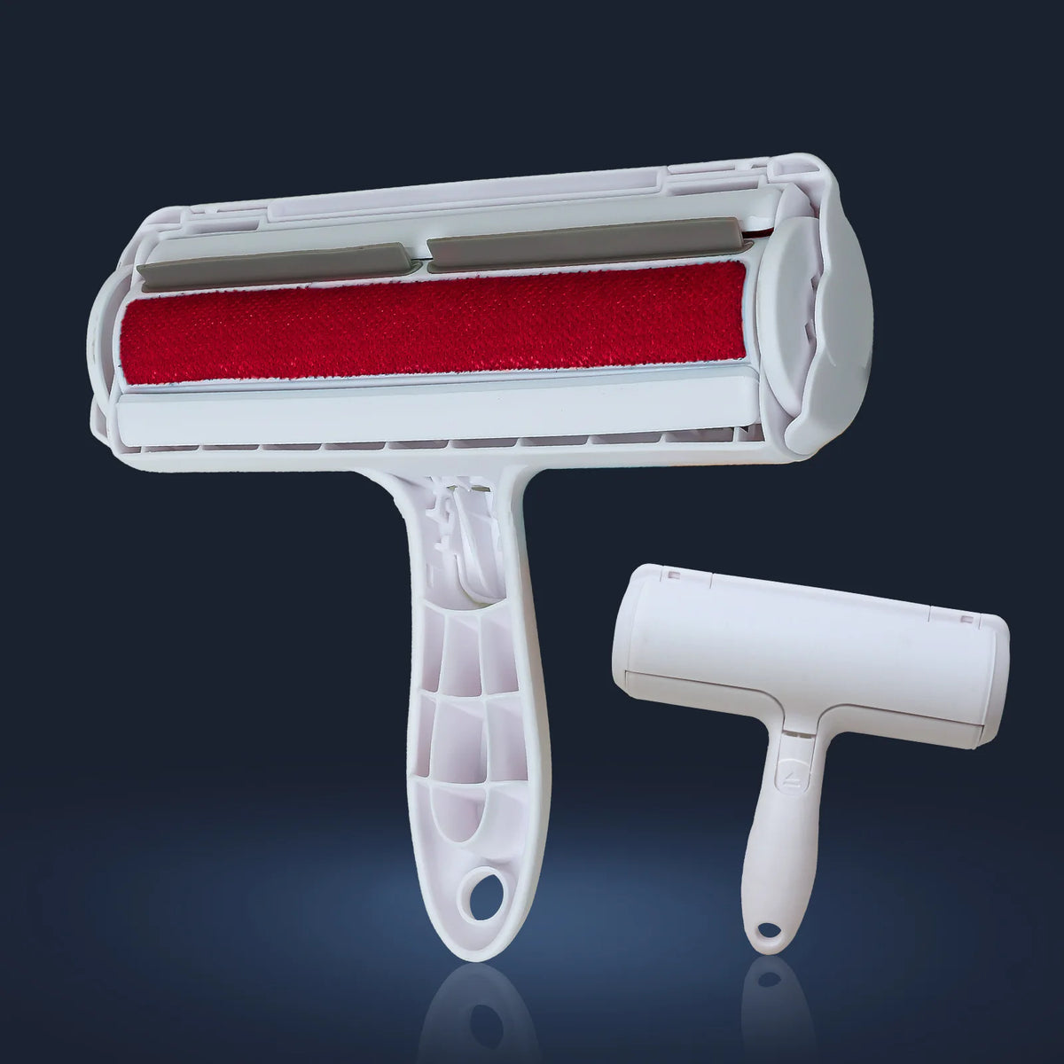 Pet Hair Remover Roller - Dog & Cat Fur Remover with Self-Cleaning Base - Efficient Animal Hair Removal Tool - Perfect for Furni Quake Red B1020C