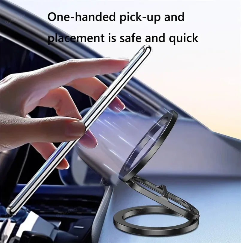 Foldable Double Sided Magnetic Phone Holder for Magsafe Gym Treadmill Universal Folding Car Holder Magnetic Smartphone Stand Quake