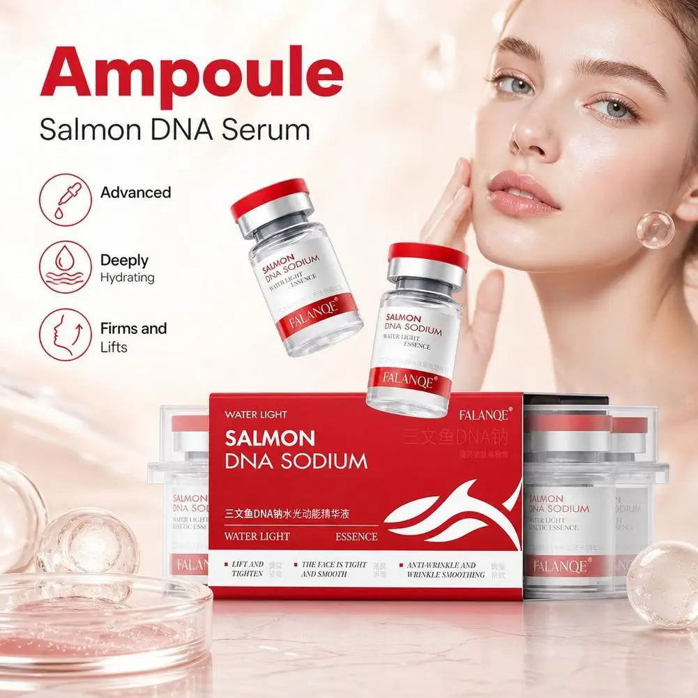 Salmon DNA Sodium Ampoule Serum Facial Moisturizing Hydrating Skin Care Nourishing Essence 10/20/30Pcs Quake