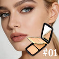 MISSROSE Double Layer Pressed Face Powder with Mirror 3 Natural Colors Lightweight Matte Finish Setting Powder for Valentine's Quake N1