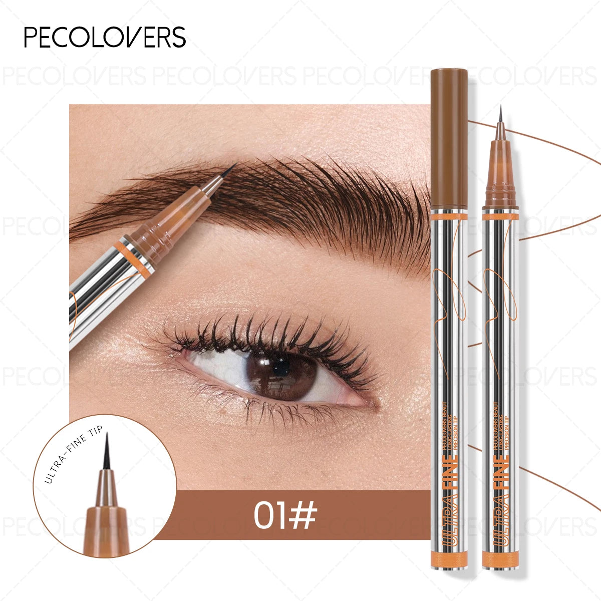 Long-Lasting Non-Fading Eyebrow Product - Ultra-fine Tip Eyebrow Pencil, Created Natural Wild Eyebrow, for All Type Shapes Quake 01