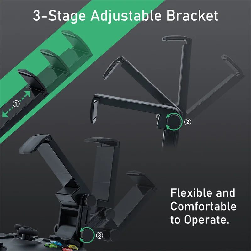 PG-XBS005 Mobile Phone Gaming Clip Stand Bracket for Xbox Series X/S/for Xbox One/Elite 2 Wireless Controllers Gamepad Quake