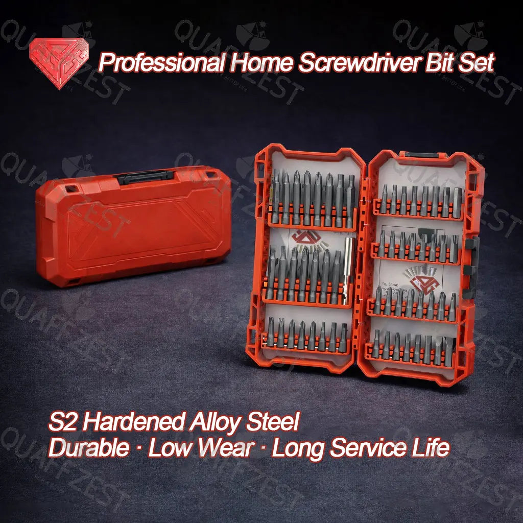 56Pcs Screwdriver Bit Set Colorful Security Bits Electric Screwdriver Set with Case Quake Default Title