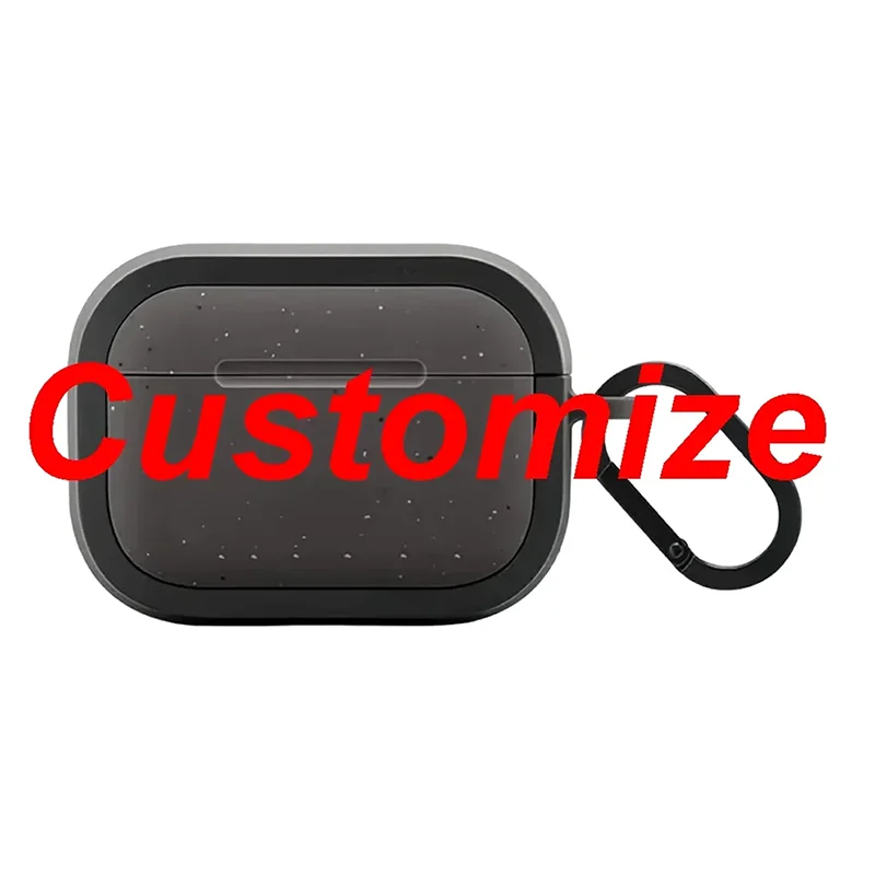 Custom TPU / Matte / Silver Protective Case with Hook for AirPods 4 Pro3 Pro Earbuds Charging Box Cover Quake matte Airpods Pro