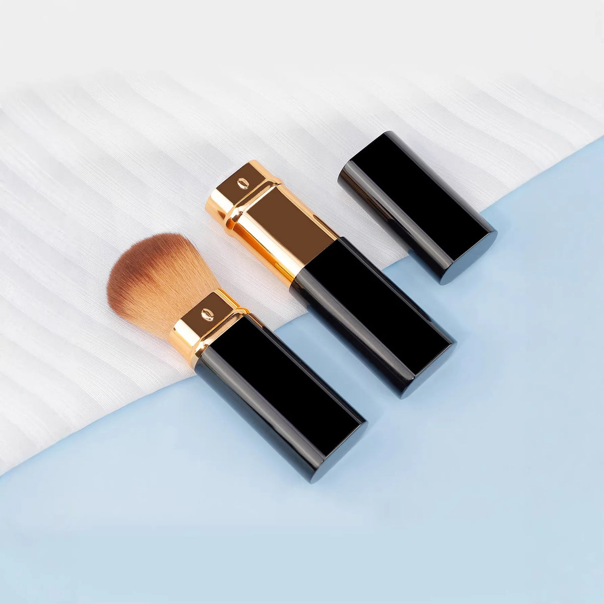 1PCS Professional Retractable Kabuki Brush Round Head Foundation Blush Loose Powder Makeup Tool Makeup Brush Quake