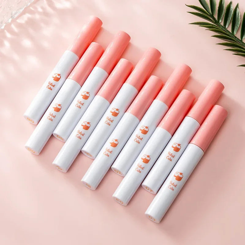 Matte Non-Stick Cup Lip Gloss 10 Sticks Cigarette Tube Lip Glaze Set Liquid Lipstick Velvet European and American Makeup Quake
