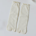 1Pair New High Quality Combed Cotton Split Toe Socks Unisex Simple Comfortable Two-Toed Socks Harajuku Men Women's Tabi Socks Quake One Size Beige