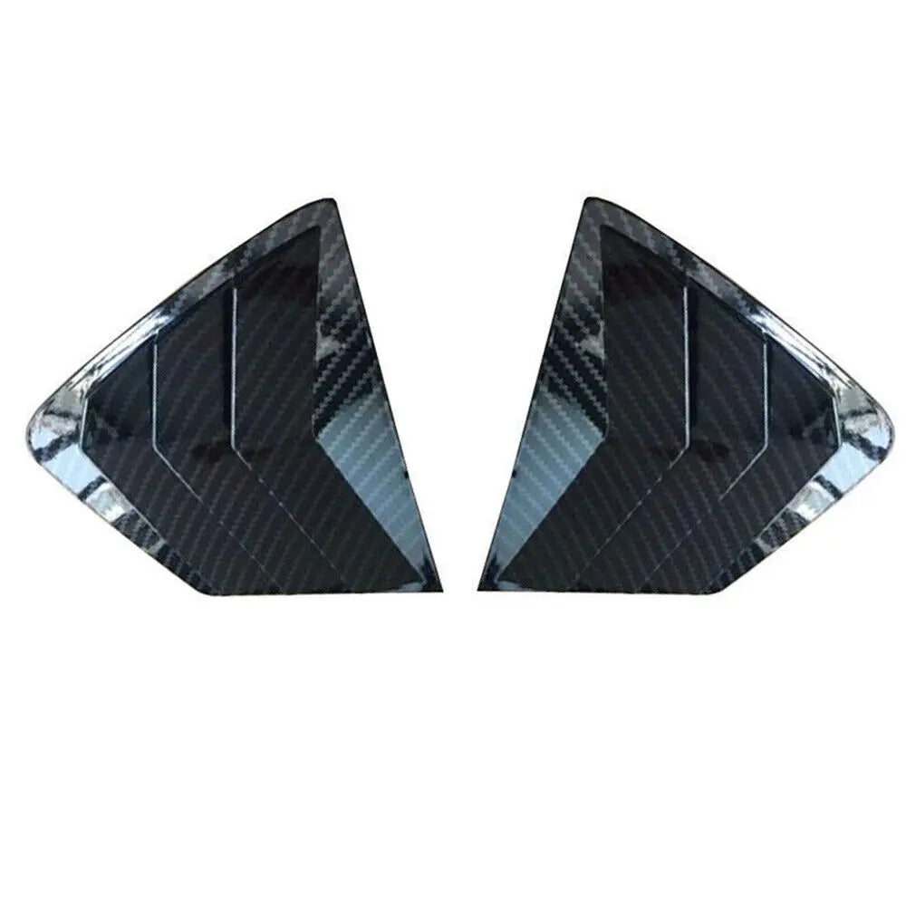 For Honda Civic 9th Sedan 2011-2015 Car Rear Louver Window Side Shutter Cover Trim Sticker Vent Scoop ABS Carbon Fiber Style Quake