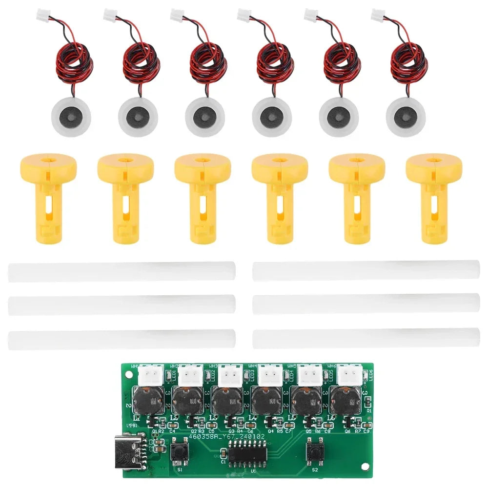 DC- 5V six spray humidifier module atomization control board DIY ultrasonic atomizer TYPE-C interface performance is stable Quake