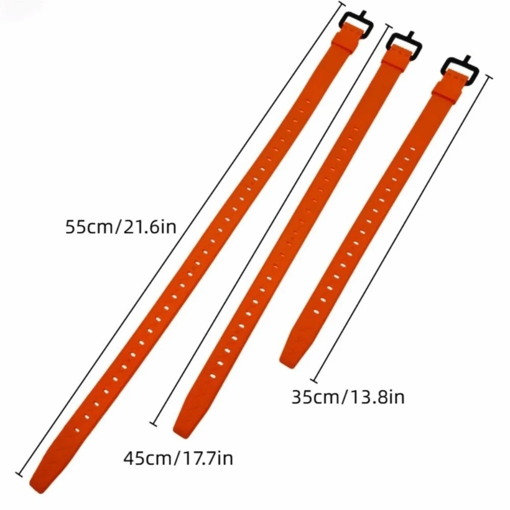Belt Buckle Rubber Tension Strap Adjustable Quick Release Tool Luggage Bundling Strap 35/45/55cm Silicone Cargo Tie-Down Strap Quake