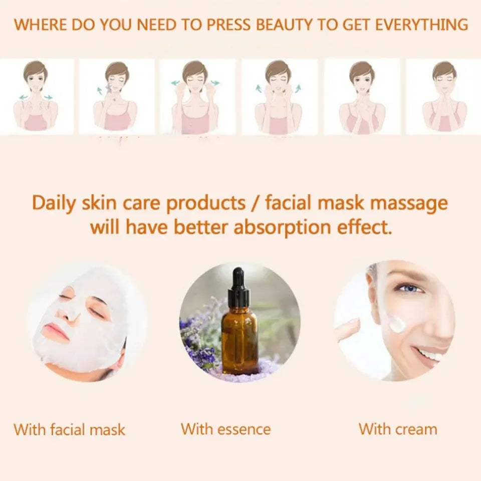 24K Electric Face-Lifting Rose Gold Stick T-Shaped Tacial Massager Skin Tightening Electric Beauty Instrument Quake