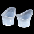 2pcs Eyewash Cup Silicone Resuable Soft Eye Bath Cup Eye Wash Cup Quake Gray