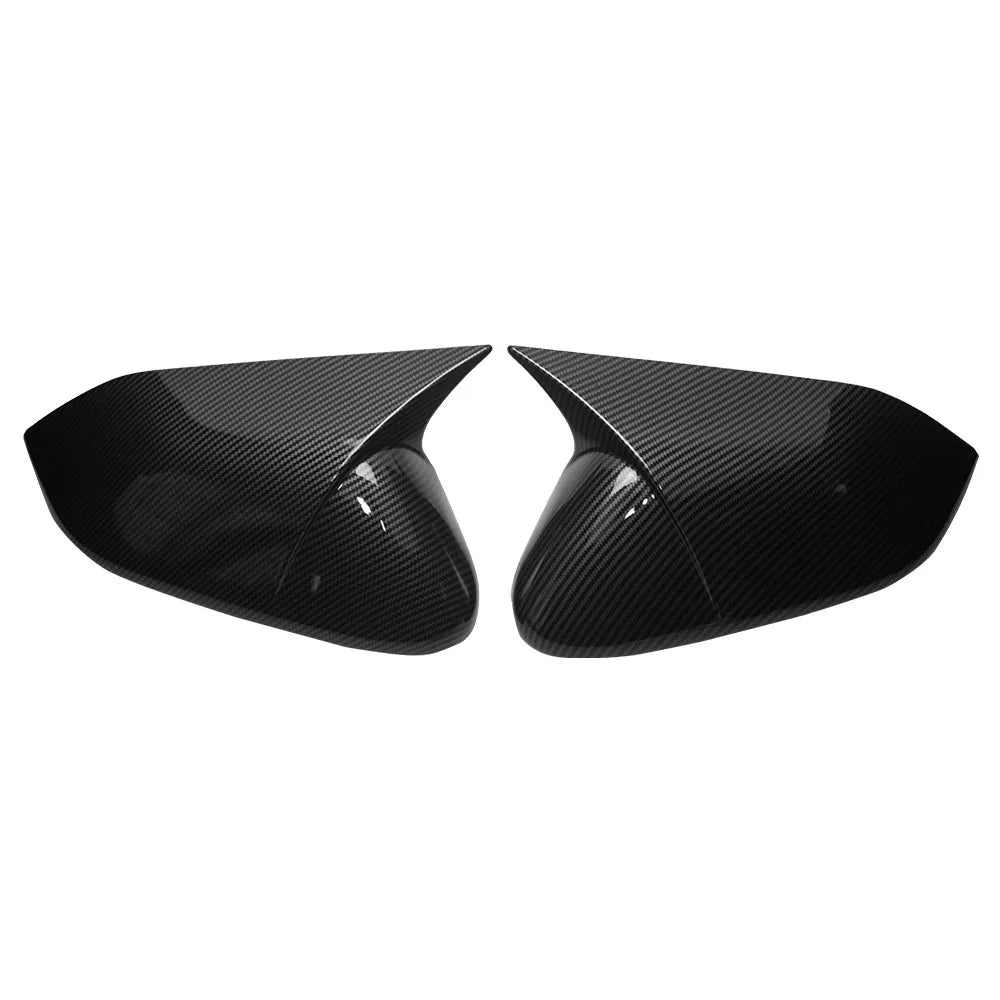 For Kia K4 2024-2026 2x Car Sticker Rearview Side Mirror Cover Wing Cap Exterior Case Trim Accessories Vehicle Decoration Parts Quake Without Light Carbon