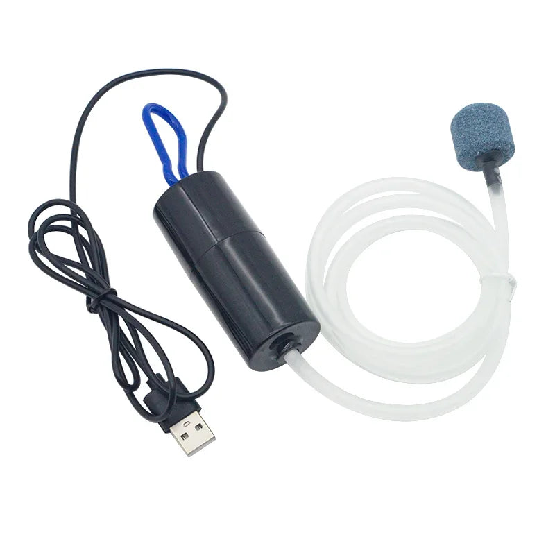 Portable USB Aquarium Air Pump, Silent Air Compressor, Portable Mini Oxygenator, Aquarium Accessories, 5V Quake