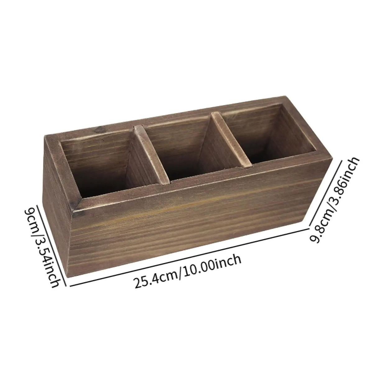 Wood Pen Holder Vintage Desktop Storage for Desktop Bedside Table Countertop Quake