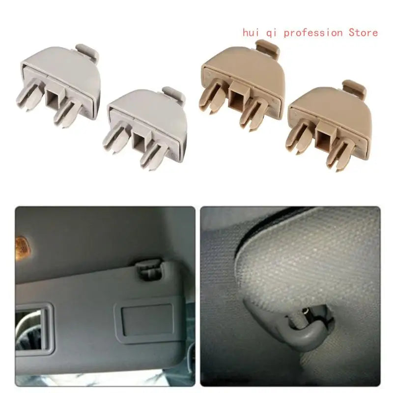 1 Pair Sun Visor Clip Hook Bracket Retainer Interior Trim Replacement Fastener Clip for A6-C6 Passat-B7 Polo- 4F0857561 Quake