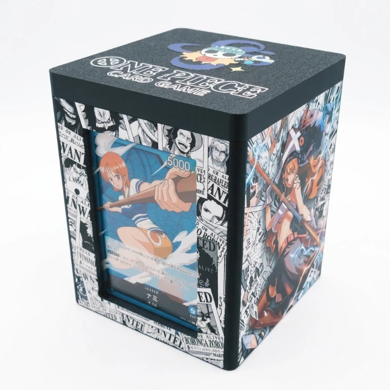 Hot New One Piece Nami 3D Printed Card Storage Box Large Capacity Deck Holder Desktop Decor Organizer Anime Gift for Fans Quake