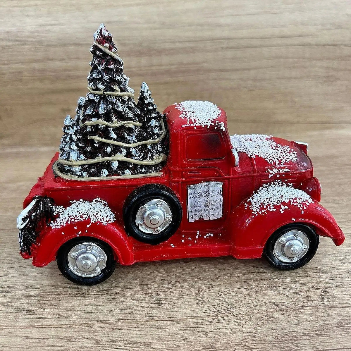 Truck Christmas Tree Statue Table Centerpiece Collection Tabletop Ornament Christmas Decor for Party Bookshelf Shelf Bedroom Quake
