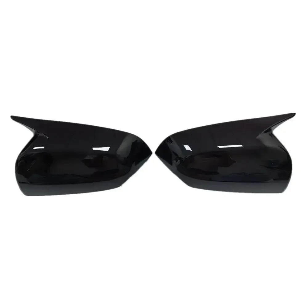 For Hyundai IX35 2018-2023 Car Sticker Rearview Side Mirror Cover Wing Cap Exterior Door Rear View Case Trim Carbon Fiber Look Quake Gloss Black