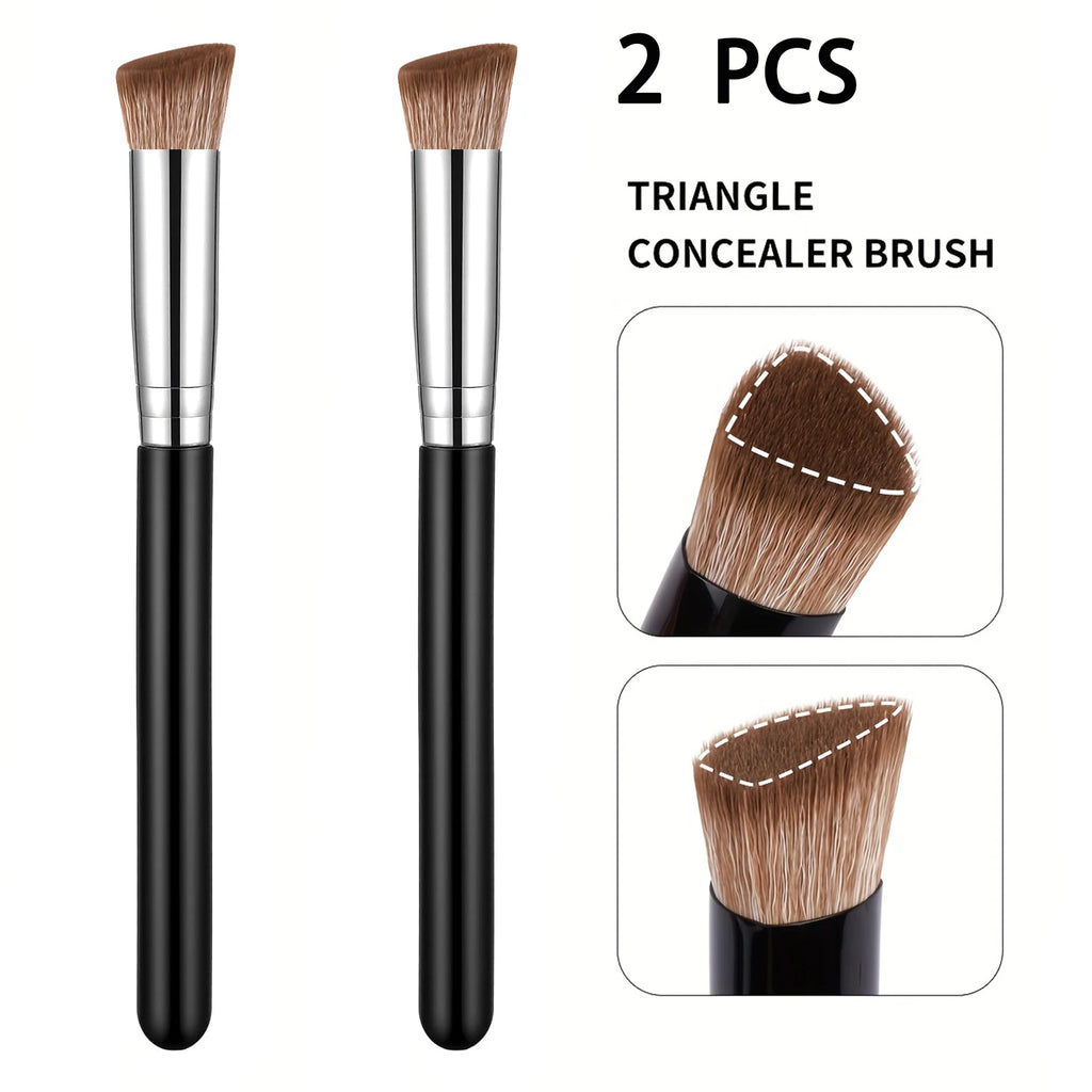 Makeup Brush Professional Concealer Brush, Triangle Brush Head, Soft Bristles Quake