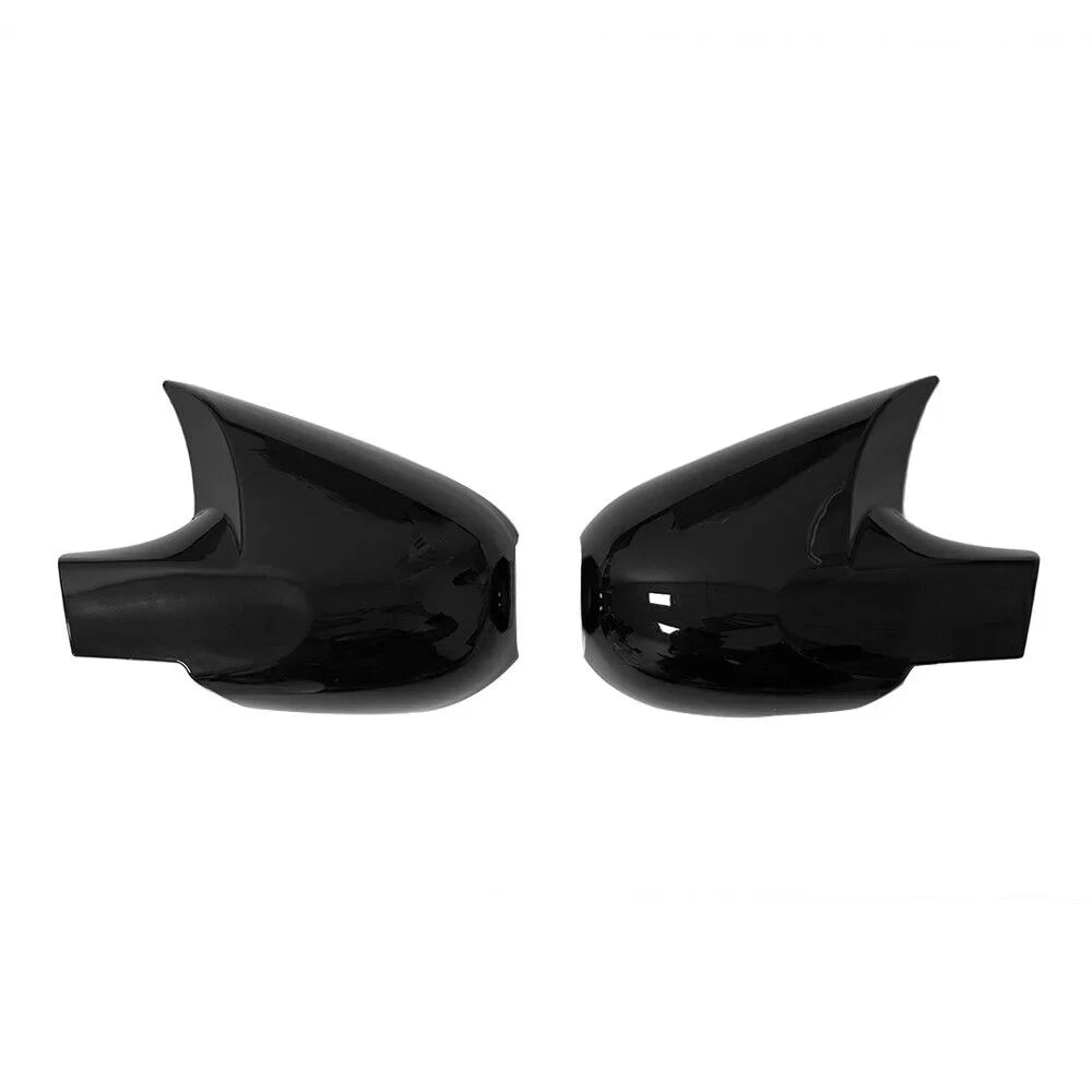 For Renault Clio Campus 2005-2012 Car Sticker Rearview Side Mirror Cover Wing Cap Exterior Door Rear View Case Trim Carbon Fiber Quake Gloss Black